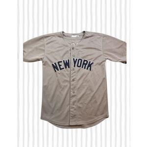 New York Yankees Didi Gregorius #18 Gray Button Jersey Size US UK Medium